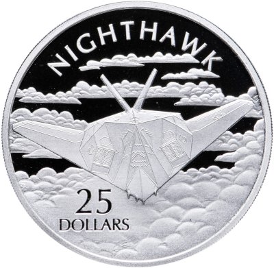 купить Соломоновы Острова 25 долларов (dollars) 2003 Proof "Самолёты - F-117 Ночной Ястреб (Nighthawk)"
