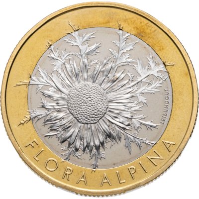 купить Швейцария 10 франков (francs) 2018 "Флора Альп - Колючник бесстебельный (Carlina acaulis)"