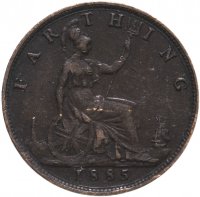 Купить Великобритания 1 фартинг (farthing) 1885