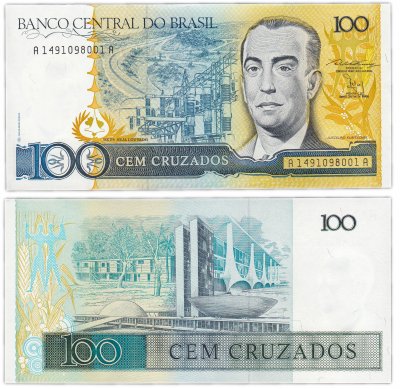 купить Бразилия 100 крузадо 1987 (Pick 211b)