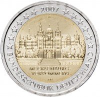 Купить Германия 2 евро 2007 A "Федеральные земли Германии: Мекленбург - Передняя Померания"