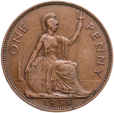купить Великобритания 1 пенни (penny) 1938