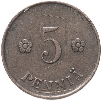 купить Финляндия 5 пенни (pennia) 1919