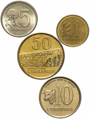 купить Парагвай набор монет 1990-1995 (4 штуки)