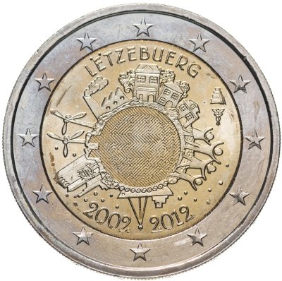 купить Люксембург 2 евро 2012 "10 лет евро"