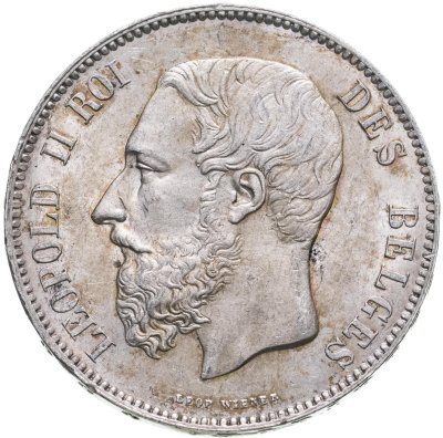 купить Бельгия 5 франков (francs) 1873