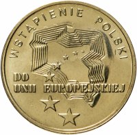 купить Польша 2 злотых 2004 "Присоединение Польши к Европейскому Союзу (Wstąpienie Polski do Unii Europejskiej)"