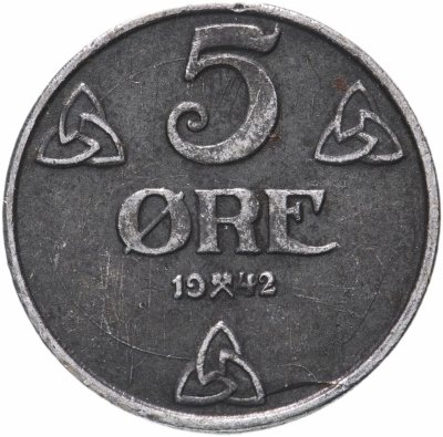 купить Норвегия 5 эре (ore) 1942