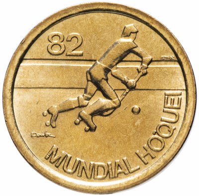 купить Португалия 1 эскудо (escudo) 1982 "Чемпионат мира по хоккею на роликах"