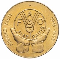 Купить Словения 5 толаров (tolarjev) 1995 "50 лет Всемирной продовольственной программе"