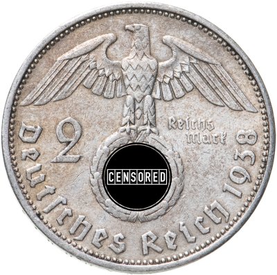 купить Фашистская Германия (Третий Рейх) 2 рейхсмарки 1938 "А"