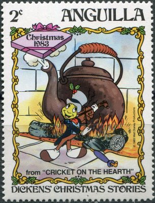 купить Ангилья Почтовая марка 1983 "Джимини со скрипкой (из "Пиноккио")"