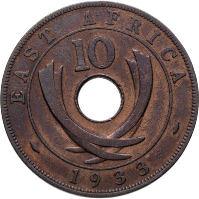 купить Британская Восточная Африка 10 центов (cents) 1933