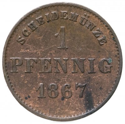 купить Германия, Саксен-Мейнинген 1 пфенниг 1867