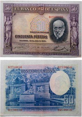 купить Испания 50 песет 1935