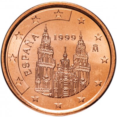 купить Испания 5 евроцентов (cents) 1999