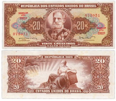 купить Бразилия 20 крузейро 1962 (Pick 178(1)