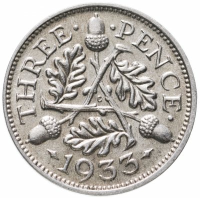 купить Великобритания 3 пенса (pence) 1933