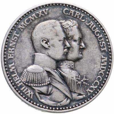 купить Германская Империя, Саксен-Веймар-Эйзенах 3 марки 1915 "100 лет великому герцогству"