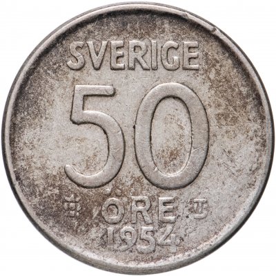 купить Швеция 50 эре (ore) 1954