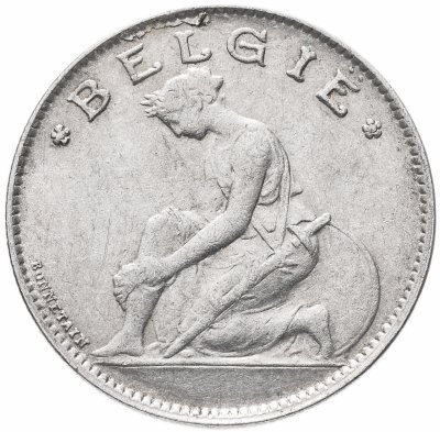 купить Бельгия 1 франк 1922-1935 (случайный год) Надпись - 'BELGIE'