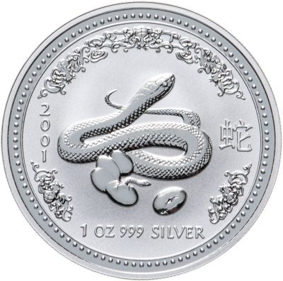 купить Австралия 1 доллар 2001 "Восточный календарь. Год змеи"