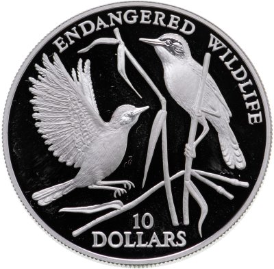 купить Науру 10 долларов (dollars) 1993 "Вымирающие виды - Науруанская камышовка"