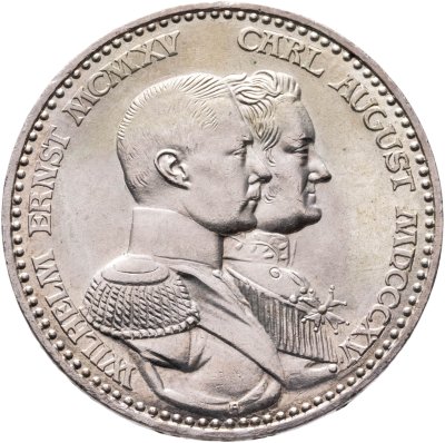 купить Германская империя 3 марки (mark) 1915 "100 лет Великому Герцогству Мекленбург-Шверин"