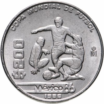 купить Мексика 200 песо 1986 "Чемпионат мира по футболу 1986"