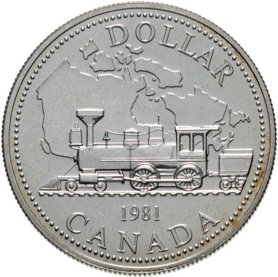 купить Канада 1 доллар (dollar) 1981 100 лет Трансконтинентальной железной дороге