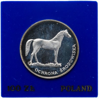 купить Польша 100 злотых (zlotych) 1981 "Охрана окружающей среды - Лошадь"