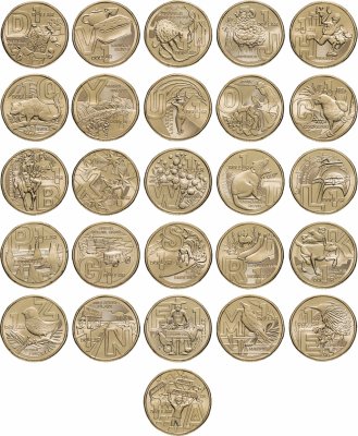купить Австралия набор из 26 монет 1 доллар 2022 "Алфавит"