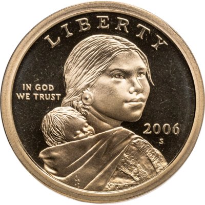 купить США 1 доллар (dollar) 2006 "Sacagawea dollar (Сакагавея доллар - парящий орёл)", знак монетного двора "S" - Сан-Франциско