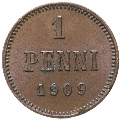 купить 1 пенни (penni) 1909, монета для Финляндии