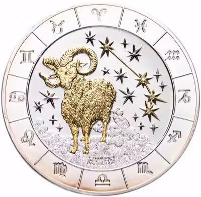купить Руанда 1000 франков (francs) 2009 "Знаки зодиака - Овен" с сертификатом
