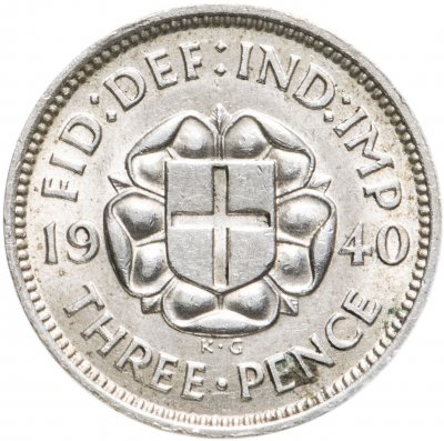 купить Великобритания 3 пенса (pence) 1940