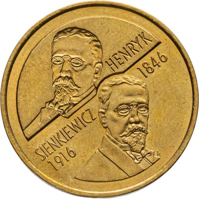 купить Польша 2 злотых (zlote) 1996 "150 лет со дня рождения Генрика Сенкевича"