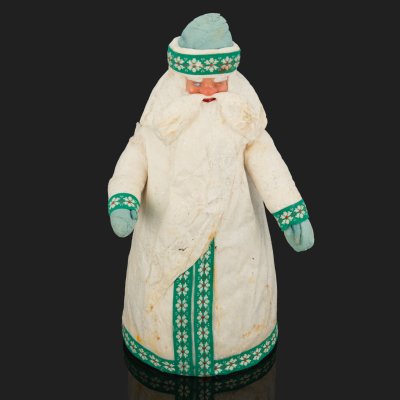 купить Игрушка винтажная «Снеговик» (под ёлку), вата, бумага, пластик, ткань, краска, Ленинградское производственное объединение «Игрушка», СССР, 1977-1980 гг.