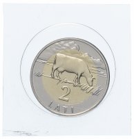 Купить Латвия 2 лата 2003 BU в запайке