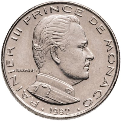 купить Монако 1/2 франка (franc) 1982