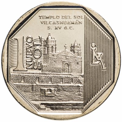купить Перу 1 новый соль (nuevo sol) 2012 "Богатство и гордость Перу - Храм Солнца в Вилькасуаман"