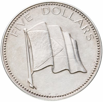 купить Багамы 5 долларов (dollars) 1975