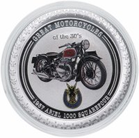 Купить Острова Кука 2 доллара (dollars) 2007 "Мотоциклы - Ariel 1000 Square Four" в буклете