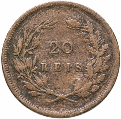 купить Португалия 20 рейс (reis) 1892 Без отметки монетного двора