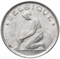 Купить Бельгия 1 франк 1922-1935 (случайный год) Надпись - 'BELGIQUE'
