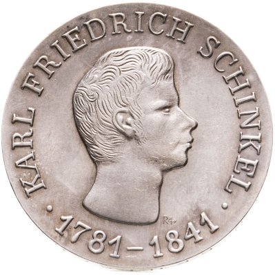 купить Германия ГДР 10 марок 1966 "Карл Фридрих Шинкель.125 лет со дня смерти"