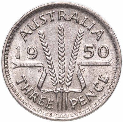 купить Австралия 3 пенса (pence) 1950