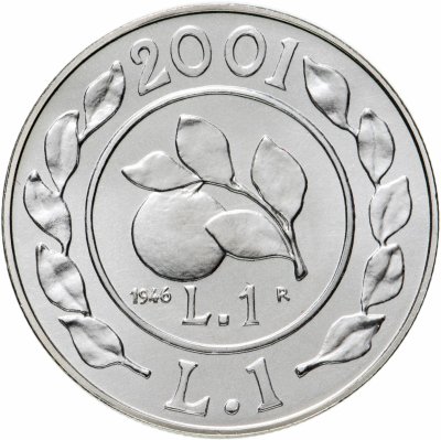 купить Италия 1 лира (lira) 2001 История лиры - лира 1946 года