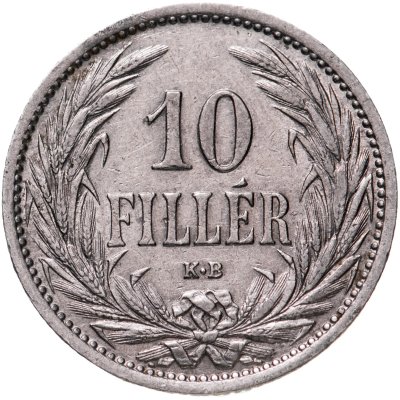 купить Венгрия 10 филлеров (filler) 1909