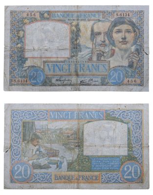 купить Франция 20 франков 1941 (Science et Travail, Наука и Труд)